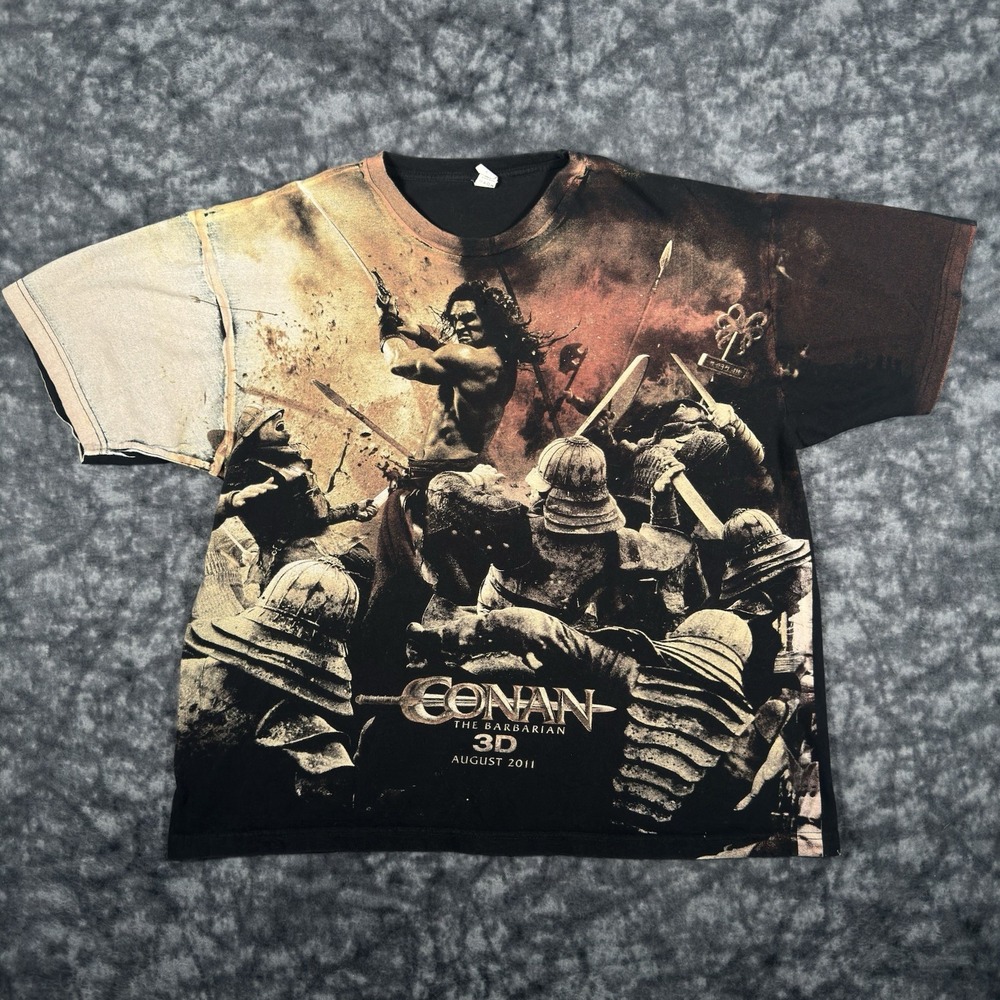Conan The Barbarian 3D AOP TShirt Mens Size XL Movie Promo 2011 Jason Momoa